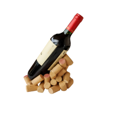 Suporte para Vinho Formato Rolha cortiça