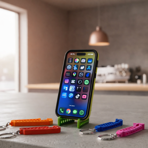 Mini suporte celular e chaveiro portatil - Imagem 8