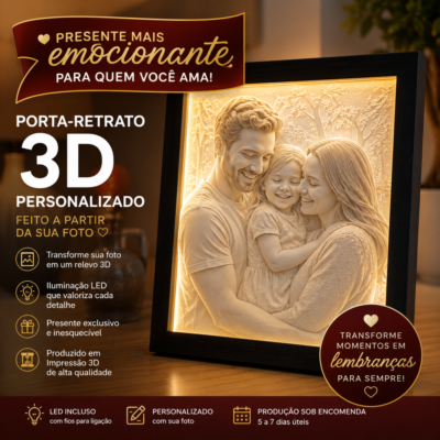 Porta-Retrato 3D Personalizado