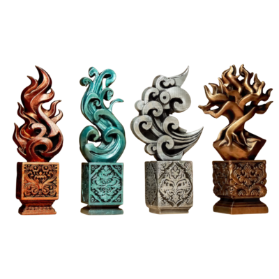 Kit Quarteto Elemental Decorativo