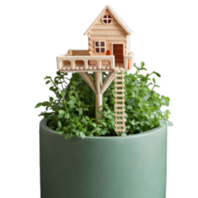 Casinha Decorativa para Vaso de Plantas
