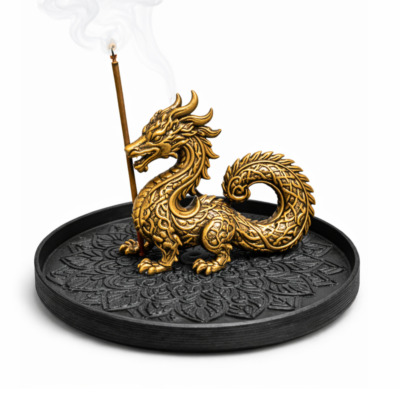 Incensário Dragão Floral