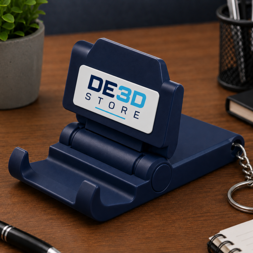 Porta celular dobrável personalizado com logo DE3D Store