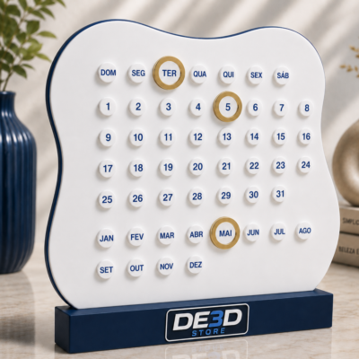 Calendário perpétuo de mesa decorativo DE3D Store